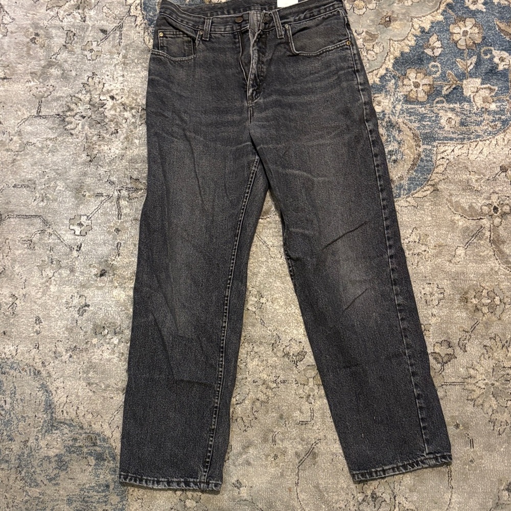 Lee Men's Dark Gray Straight Jeans
